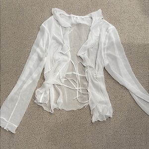 Elegant White Sheer Blouse